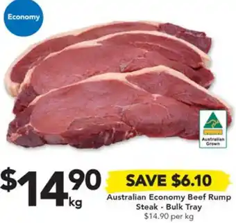 Drakes Australian Economy Beef Rump Steak - Bulk Tray offer