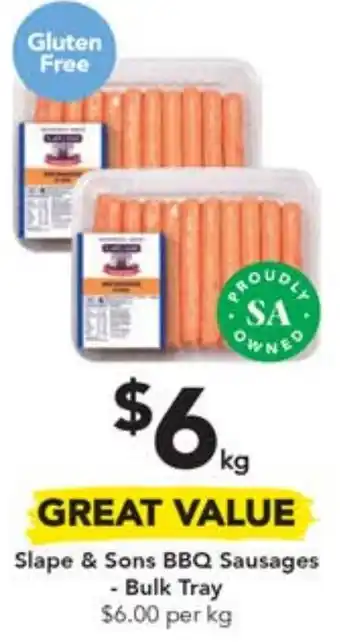 Drakes Slape & Sons BBQ Sausages -Bulk Tray offer