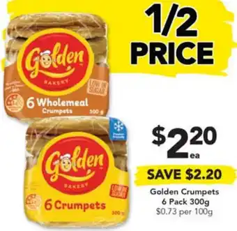 Drakes Golden Crumpets 6 Pack 300g offer