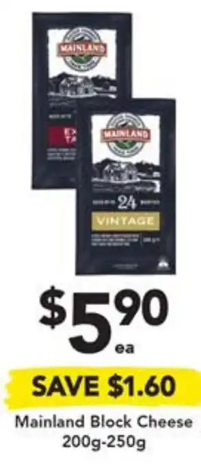 Drakes Mainland Block Cheese 200g-250g offer