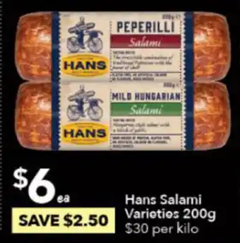 Ritchies Hans Salami 200g offer