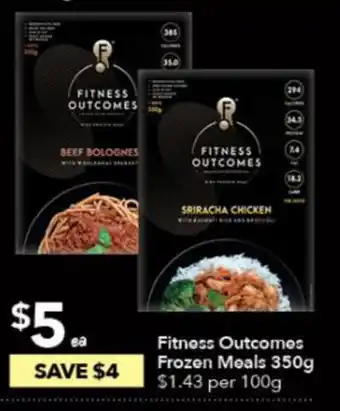 Fitness Outcomes Frozen Meals 350g