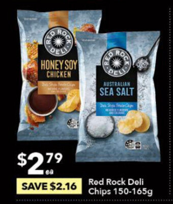 Ritchies Red Rock Deli Chips 150-165g offer