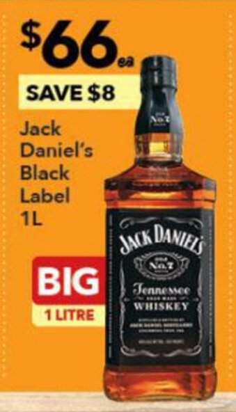 Ritchies Jack Daniel's Black Label 1L offer