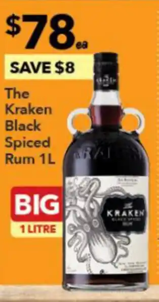 Ritchies The Kraken Black Spiced Rum 1L offer