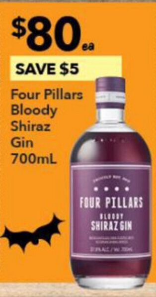 Ritchies Four Pillars Bloody Shiraz Gin 700ml offer