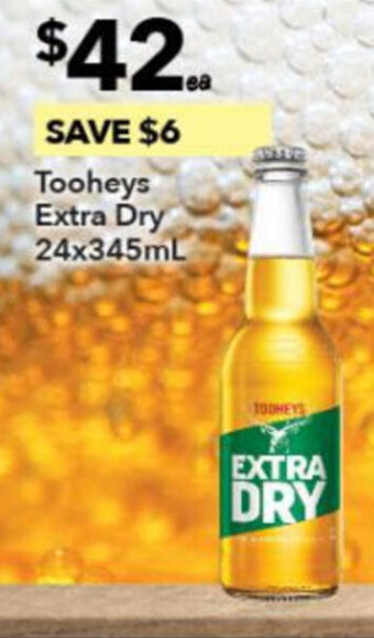 Ritchies Tooheys Extra Dry 24x345ml offer
