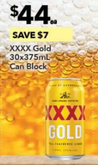 Ritchies XXXX Gold 30x375ml offer