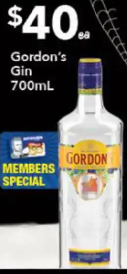 Ritchies Gordon's Gin 700ml offer