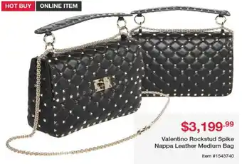 Valentino Rockstud Spike Nappa Leather Medium Bag