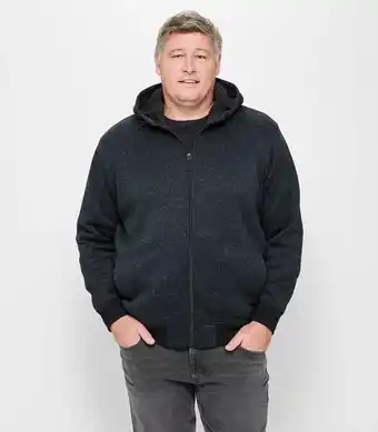 Target Plus Teddy Zip Thru Hoodie - Navy Marle offer
