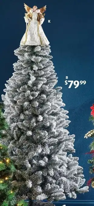 ALDI Aspen Luxury Flocked Christmas Tree 7ft (213cm) offer