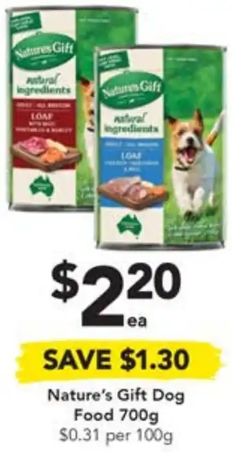 Drakes Nature's Gift Dog Food 700g offer