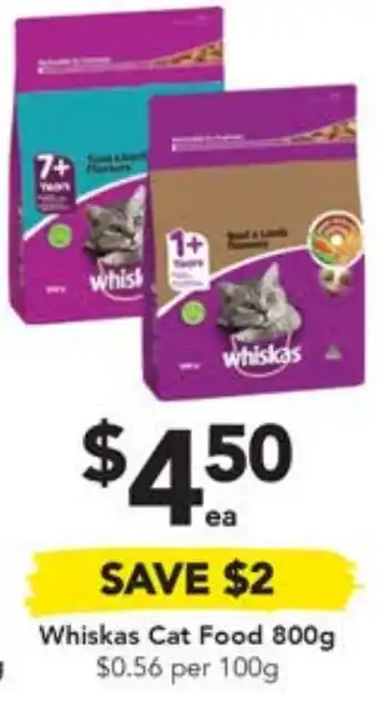 Drakes Whiskas Cat Food 800g offer