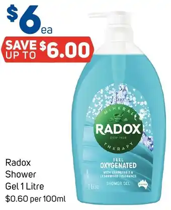 Foodland Radox Shower Gel 1 Litre offer
