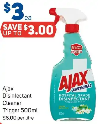 Foodland Ajax Disinfectant Cleaner Trigger 500ml offer