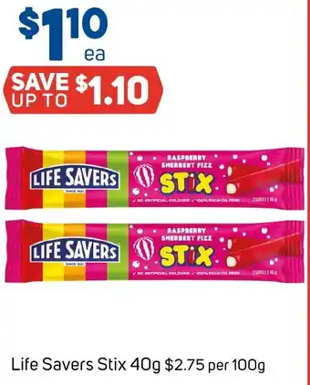 Foodland Life Savers Stix 40g offer