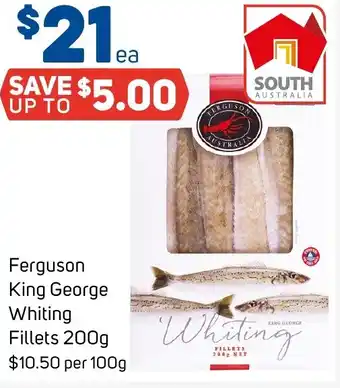 Foodland Ferguson King George Whiting Fillets 200g offer