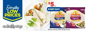Foodland Mission Wraps 288-567g 8 Pack offer