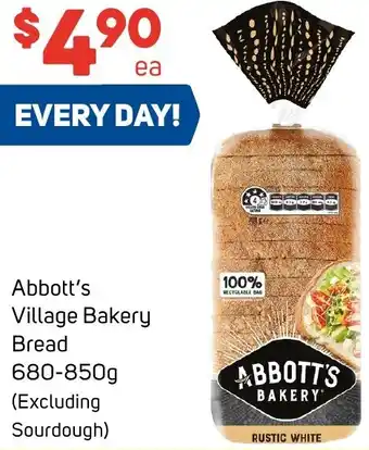 Foodland Abbott's Village Bakery Bread 680-850g offer