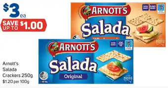 Foodland Arnott's Salada Crackers 250g offer