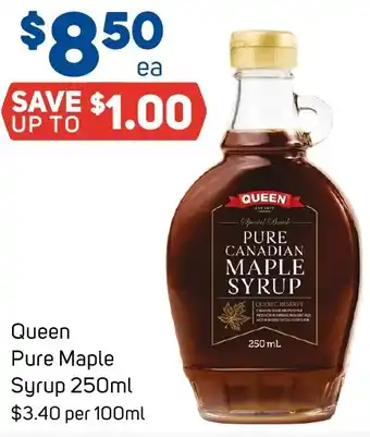 Foodland Queen Pure Maple Syrup 250ml offer