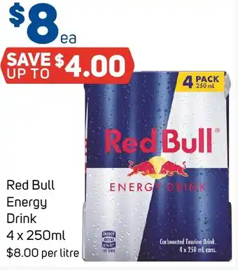 Foodland Red Bull Energy Drink 4 x 250ml offer