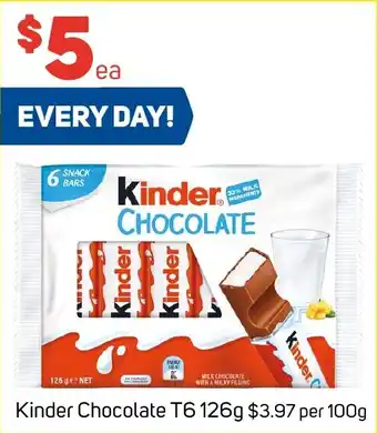 Foodland Kinder Chocolate T6 126g offer