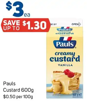 Foodland Pauls Custard 600g offer
