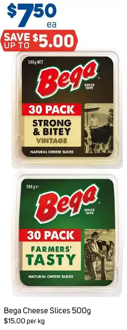 Foodland Bega Cheese Slices 500g offer