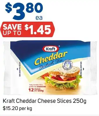 Foodland Kraft Cheddar Cheese Slices 250g offer