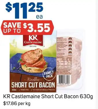 Foodland KR Castlemaine Short Cut Bacon 630g offer