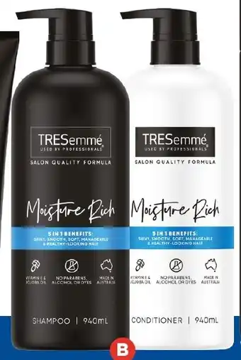 Foodland TRESemmé Shampoo or Conditioner 940ml offer