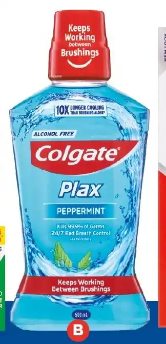 Foodland Colgate Plax Mouthwash 500ml offer