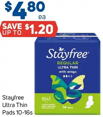 Foodland Stayfree Ultra Thin Pads 10-16s offer