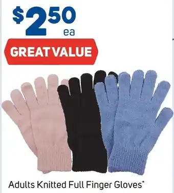 Foodland Adults Knitted Full Finger Gloves offer