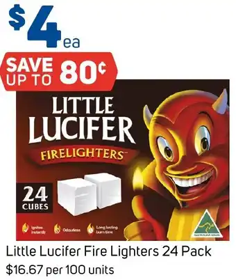 Foodland Little Lucifer Fire Lighters 24 Pack offer