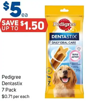 Foodland Pedigree Dentastix 7 Pack offer