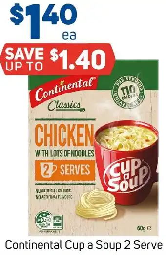 Foodland Continental Cup a Soup 2 Serve offer