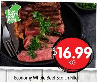 Spudshed Economy Whole Beef Scotch Fillet offer