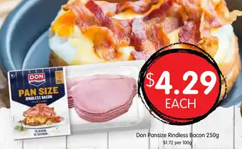 Spudshed Don Pansize Rindless Bacon 250g offer