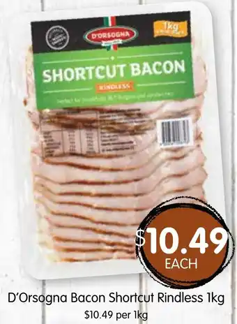 Spudshed D'Orsogna Bacon Shortcut Rindless 1kg offer