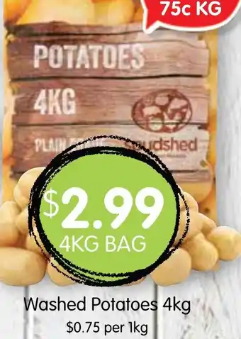Spudshed Washed Potatoes 4kg offer
