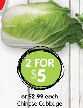 Spudshed Chinese Cabbage offer