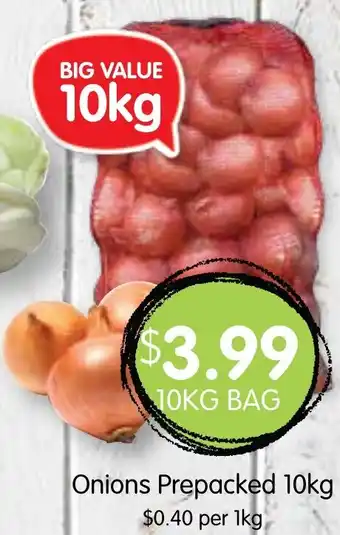 Spudshed Onions Prepacked 10kg offer