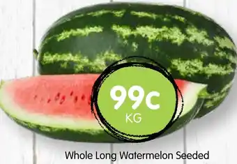 Whole Long Watermelon Seeded
