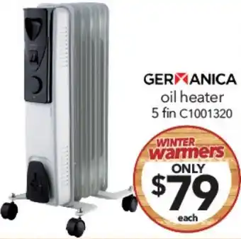Cheap as Chips GERMANICA oil heater 5 fin offer