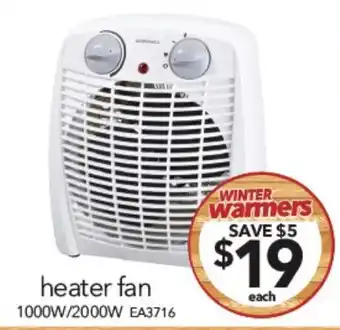 Cheap as Chips heater fan offer
