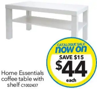 Cheap as Chips Home Essentials coffee table with shelf offer