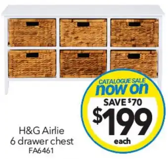 Cheap as Chips H&G Airlie 6 drawer chest offer